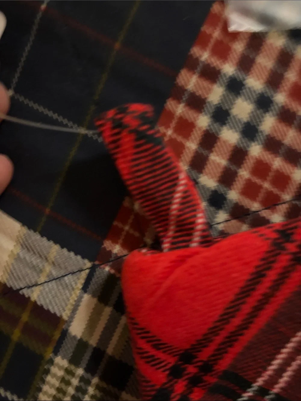 Williams Sonoma Red and Black Plaid Holiday Stocking